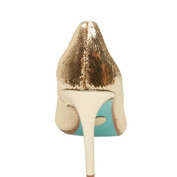 Betsey Johnson Lani Gold Sequin Pumps - Picture 3 of 6